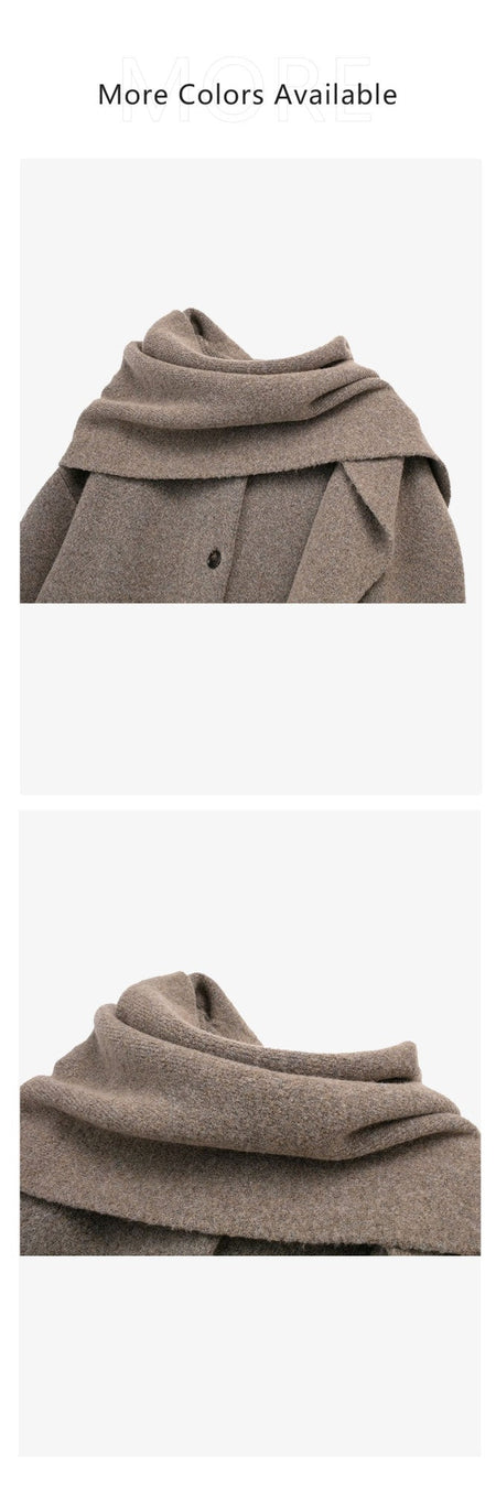 Winter New Product Women's Fashion and Casual 100 Pairs Scarf Short Knitted Coat Coat