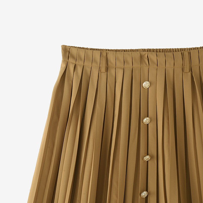 Autumn Skirts Plus Size 2025 ZANZEA Elegant Women High Waist Party Pleated Skirt Jupes Stylish Solid A-line OL Work Faldas Saia
