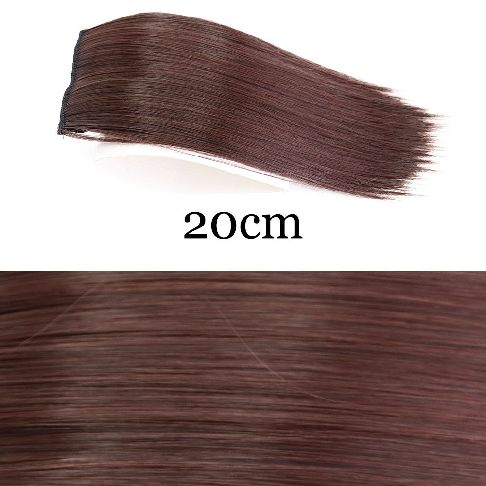 MERISI HAIR Synthetic Invisable Straight Hair Pads Clip In One Piece 2Clips Increase hair volume Hair Extensions Top Side Cover