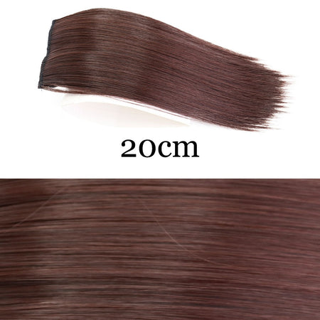 MERISI HAIR Synthetic Invisable Straight Hair Pads Clip In One Piece 2Clips Increase hair volume Hair Extensions Top Side Cover