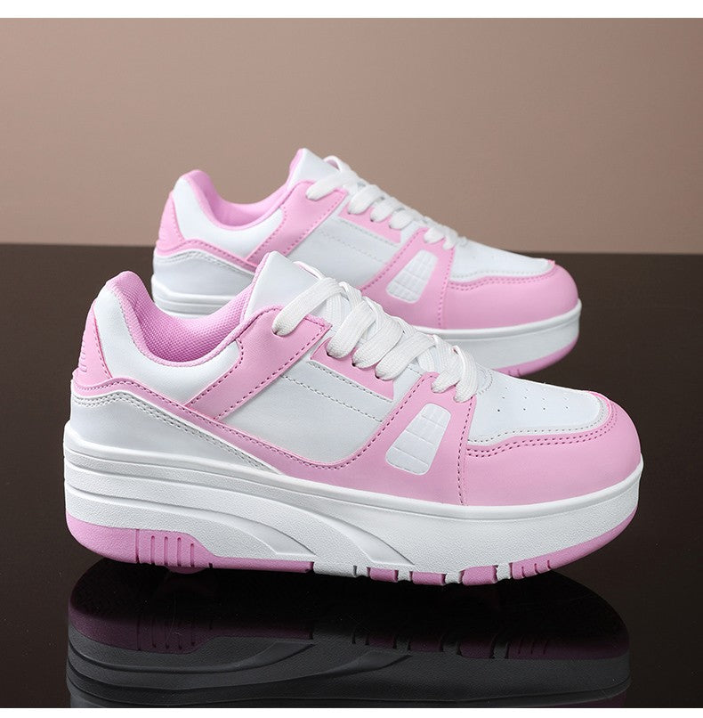 Four wheel roller shoes Boys girls walking shoes Casual outdoor sports slide and shrink school students pulleys shoes sneakers