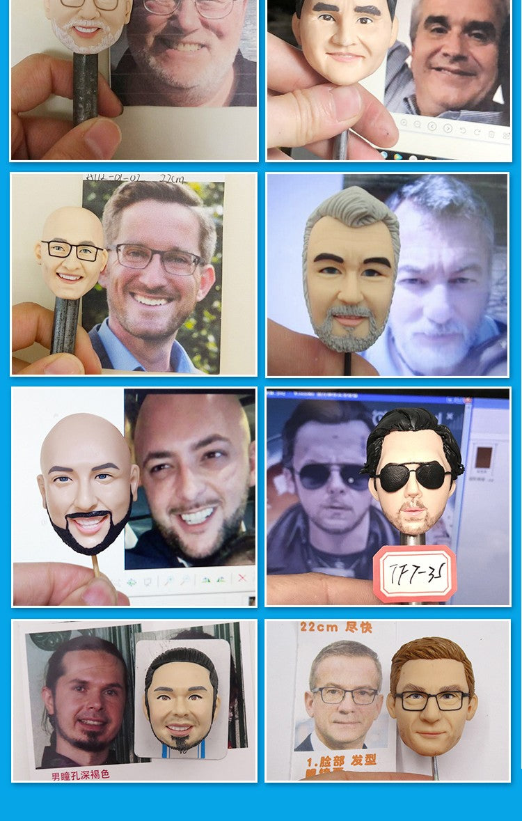 Custom Bobblehead Figure,Full Body Customization on Pictures,Personalized Bobblehead Doll Christmas Gift for Parents and Family