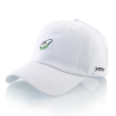 Fashion Baseball Cap With Avocado Embroidery Unisex Baseball Hats For Men Women Four Seasons Snapback Golf Dad Hats Cotton Bones