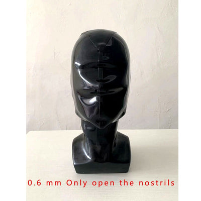 Latex Catsuit Sexy Fetish Hoods 100% Natural Latex Materials  with Back Zip Adults Latex Mask Unisex Handmade Head