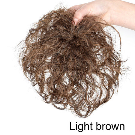 Synthetic 6Inch Clip In Hair Extension Short Curly Toupee Breathable Light Weight Hairpiece Increase Hair Volume