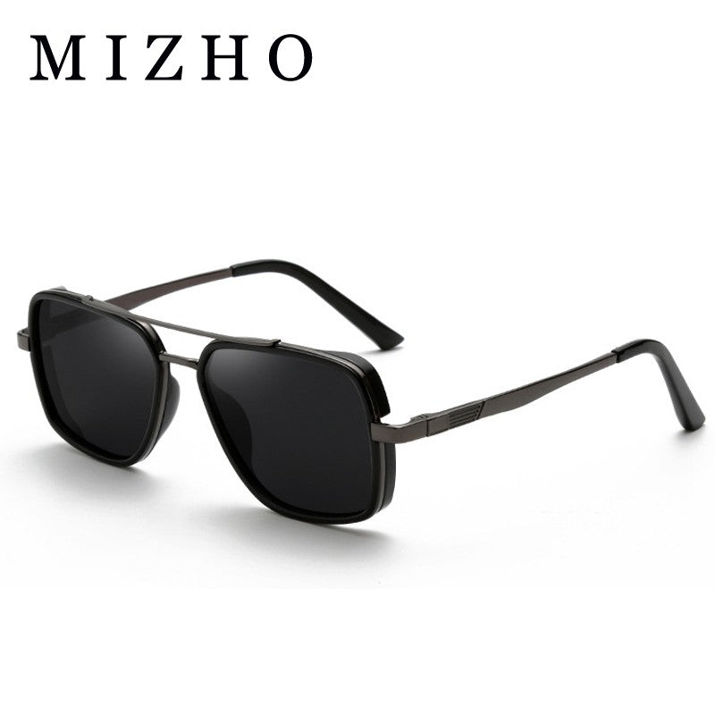 MIZHO Brand Tony Stark Iron Man Sunglasses For Men Driving Fashion COOL High Quality Driving Polarized Sun Glasses UV Protection
