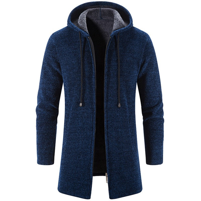 2025 New Autumn Men's Long Sleeve Sweatshirts for Men with Zipper Hooded Mens Oversize Winter Top Jacket Coat Warm Streetwear