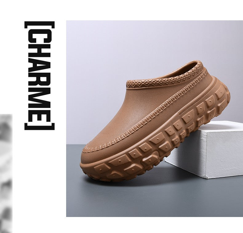 2025 New Men's Waterproof Non-slip Chef Shoes Lightweight Non-slip Wear-resistant Braid Toe Sandals Nurse Shoes