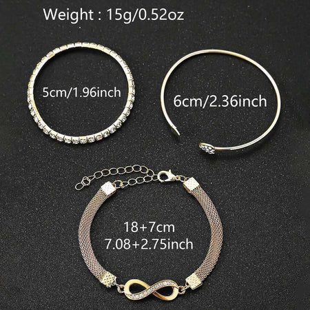 4 Pieces Fashionable Luxury Women's Watch Set with Rhinestone Roman Numbers Round Dial Watch Quartz Bracelet Perfect Gift Set