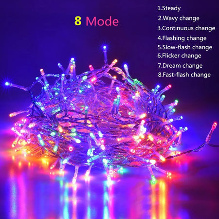 LED Christmas Lights 5/10/20M 220V Waterproof Fairy Lights Outdoor Garden Tree Home Halloween Party Holiday Decoration Lighting