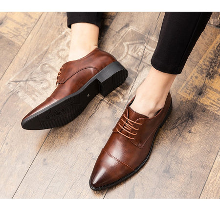 Classic Oxford Leather Shoes For Men Casual Business Wedding Shoes High Quality Men's Dress Formal Social Leather Shoes Male