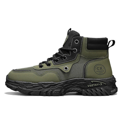 Men's work boots winter lace-up men's shoes warm safety platform size 44 Promotion designer anti-slip fashion
