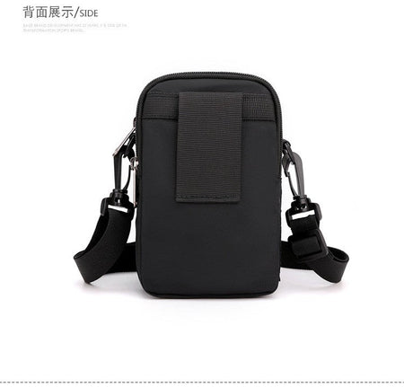 Fashion 3 Layers Men Small Shoulder Bag High Quality Durable Nylon Male Handbag Portable Messenger Bag Flap Mini Waist Bag