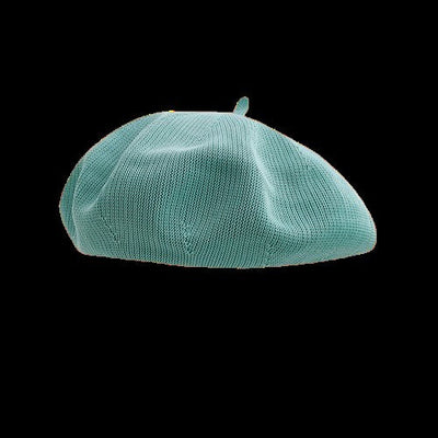 Women's Summer Beret Hat Cotton Breathable Knit Slouchy Beanie Solid Color French Retro Fashion Cap for Women Casual Outfit