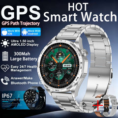 2026 New Smart Watch Men Watch 6 AMOLED HD Screen Multi-Sport Bluetooth Call GPS Trajectory Heart Rate Blood oxygen SmartWatches