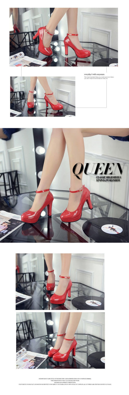2021Work Shoes Women Black Pumps  Spring Casual Shoes Female High Heels White/red Weding Shoes 34 40 Plus Size Pumps