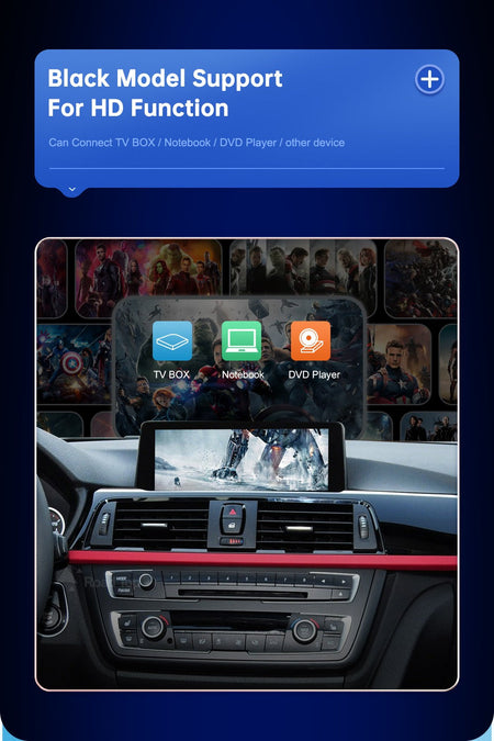Wireless Android Auto For BMW 3 4 Series F30 F31 F32 F33 F34 F35 F36 CIC NBT EVO 2011-2020 Carplay Interface Mirror Link Airplay