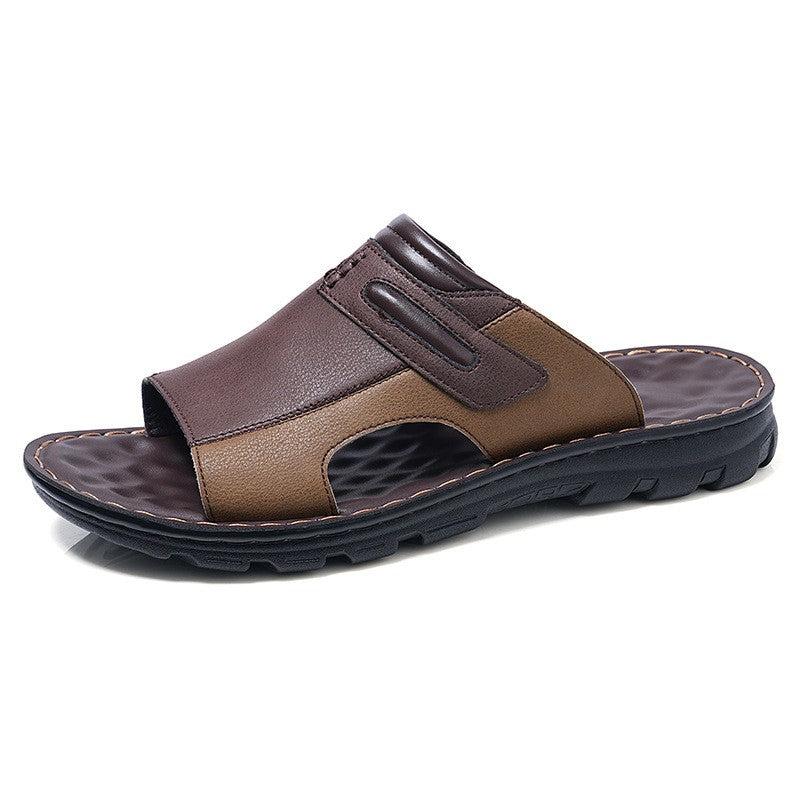 Men's sports shoes, summer casual shoes, beach sandals, slippers, outdoor walking, comfortable, leather, fashionable, lightweigh
