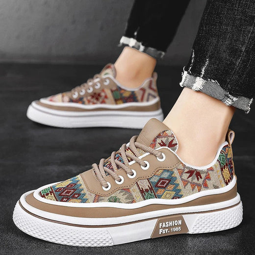 Men's Canvas Fashion Sneakers Trend Hot Sale Comfortable Man Casual Shoes Outdoor Non-slip Breathable Men Shoes Casual