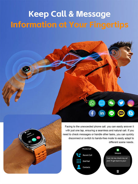 Bluetooth Call IP68 Waterproof 2025 New Upgraded 2-in-1 TWS Bluetooth Earphones Smart Watch For Men and Women Sports Smartwatch