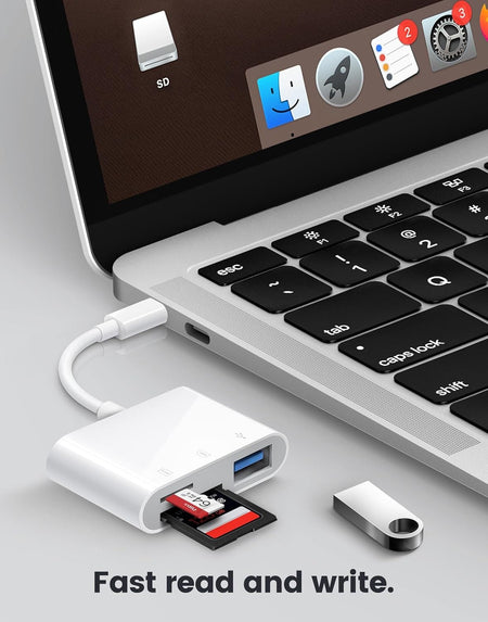 2 in 1 OTG Type C Card Reader USB Flash Drive SD TF Cardreader for iPhone 14 15 16 Xiaomi Huawei Tablet USB C to Memory Card
