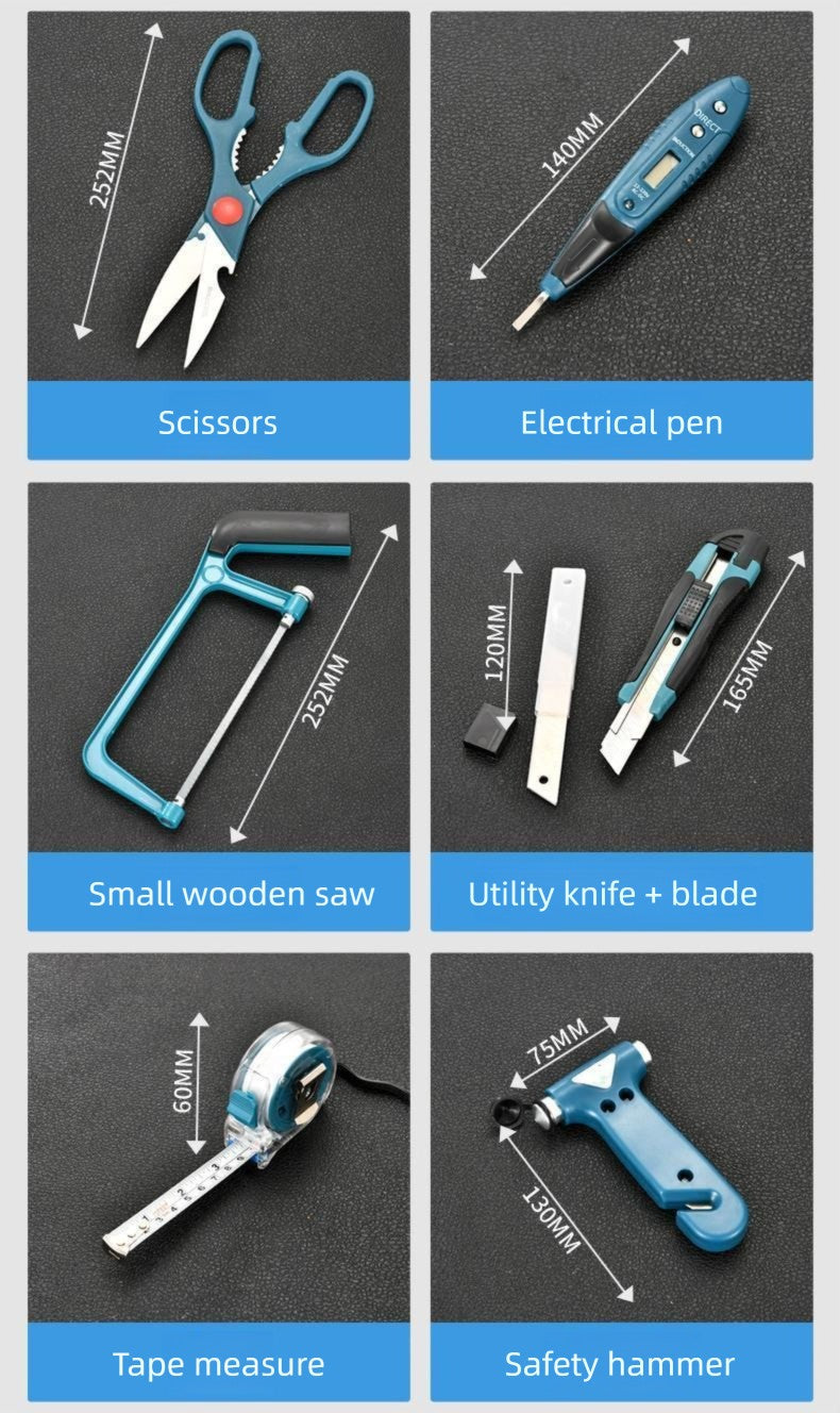 High-power Electric Drill Power Tool Sets Automotive Tools Multifunctional Repair Combination Tools Auto Repair Toolbox Kit