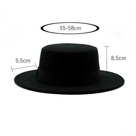 Winter Autumn Fashion Women Men Unisex Wide Brim Panama Hat Autumn Winter Gentleman Elegant Jazz Church Cap Beige Black Red