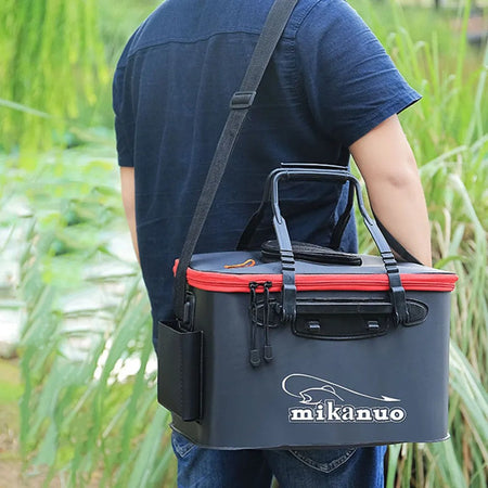 WALK FISH Thicken Fishing Bag Folding EVA Fishing Bucket Portable Live Fish Box Storage Outdoor Waterproof Camping Hiking Bag