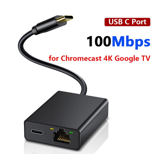 Electop 1000Mbps USB C to Ethernet Adapter for Chromecast with Google TV Type-C to RJ45 Ethernet Network Card for Laptop Tablet