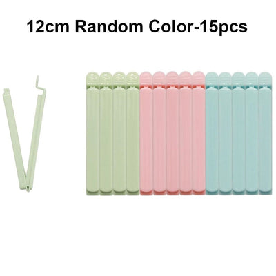 Food Snack Sealing Clip 12/15.5cm Plastic Chip Clips for Food Packages Curved Design Sealing Bag Clips Sealing Food Bag Clips