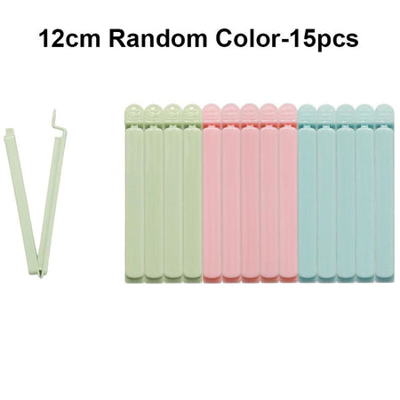 Food Snack Sealing Clip 12/15.5cm Plastic Chip Clips for Food Packages Curved Design Sealing Bag Clips Sealing Food Bag Clips