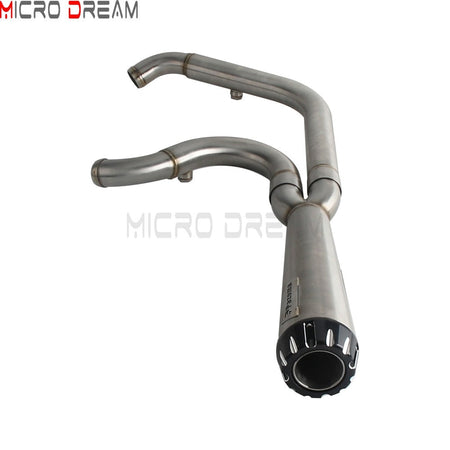 2-in-1 Stainless Steel Motorcycle Exhaust Muffler 1 3/4" to 2" Exhaust Pipes For Harley Low Rider ST Fat Bob FXFB FXFBS 2018-Up
