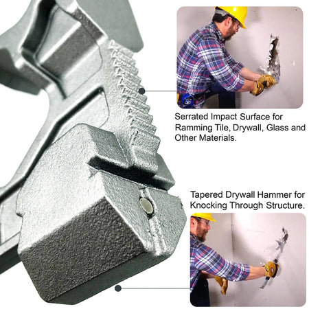 Multi-Functional Hammer With Crowbar Nail Remover Pry Bar Fire Breaking And Dismantling Tools Window Breaker Demolition Tool
