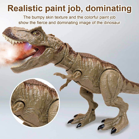 New Jurassic Period Realistic Dinosaur Model Electric Walking Sound Effect Light Up Roaring Tyrannosaurus Boys Dinosaur Gifts