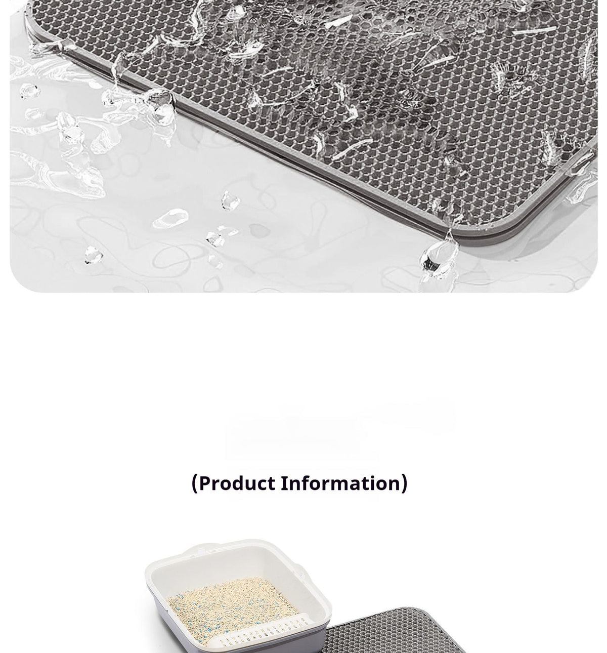60CMX90CM Cat Litter Mat Waterproof Double Layer Pet Litter Box Mat Pet Toilet Cat Mat Nonslip Sand Cat Washable Mat Pet Clean