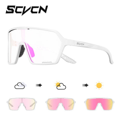 SCVCN Cycling Sunglasses Men Photochromic Glasses Fashion for Women Bike Mountain Road Bicycle Eyewear Cycle Goggles UV400 MTB