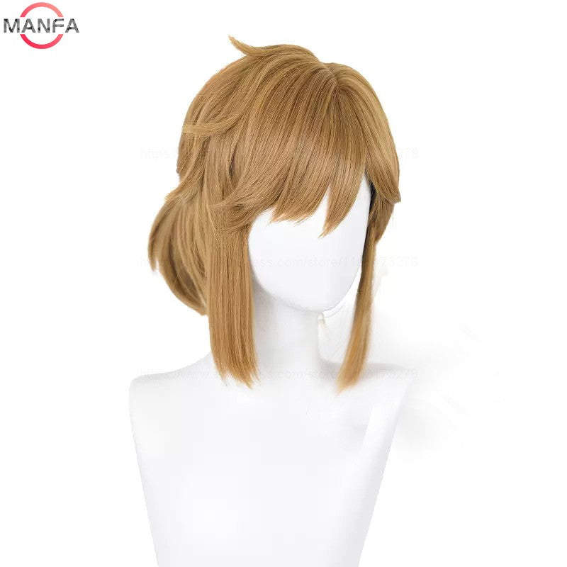 High Quality Link Wig Cosplay  Blonde Brown Wig Cosplay Anime Wigs Heat Resistant Synthetic Wigs Halloween Wigs
