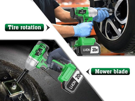 3-IN-1 Electric Wrench with High Torque 430Nm Brushless Electric Wrench for Car Maintenance Tools Cordless Wrench 20V Electric