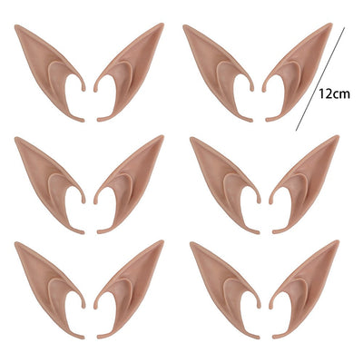 Halloween Elf Ears Latex Simulation Ears Props Fairy Angel Cosplay Mask Halloween Costume Accessories Mascaras Halloween Party