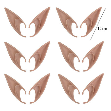 Halloween Elf Ears Latex Simulation Ears Props Fairy Angel Cosplay Mask Halloween Costume Accessories Mascaras Halloween Party