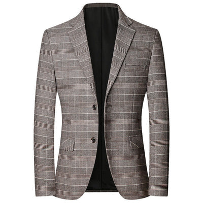 New Spring Men Formal Wear Plaid Blazers Jackets Man Business Casual Suits Coats Quality Male Slim Fit Blazers Jackets Coats 4XL