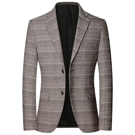 New Spring Men Formal Wear Plaid Blazers Jackets Man Business Casual Suits Coats Quality Male Slim Fit Blazers Jackets Coats 4XL