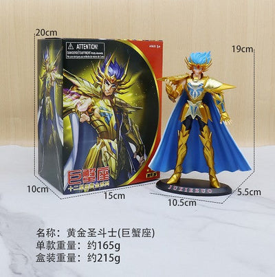 Japanese Anime Saint Seiya Figure Phoenix Ikki Hyoga Seiya Shiryu Standing Figure Toy PVC Box Figure Collection Decoration 19cm