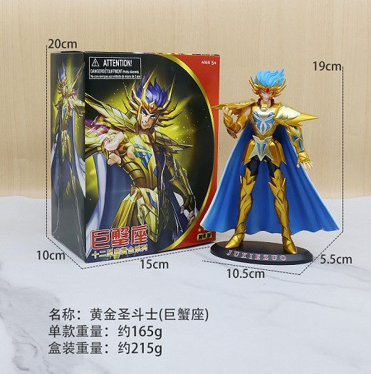 Japanese Anime Saint Seiya Figure Phoenix Ikki Hyoga Seiya Shiryu Standing Figure Toy PVC Box Figure Collection Decoration 19cm