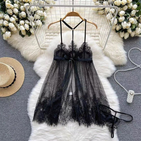 Bunny Complete Maid Cosplay Costume Set Ruffle Cosplay Vacation Halloween Outfit Halter Dress Set Outfit Costume Play Occasions