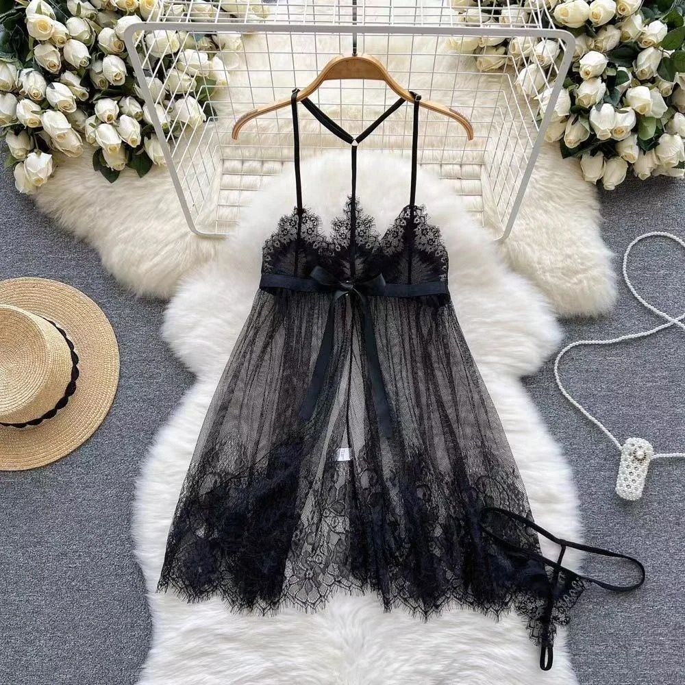 Role Student Complete Maid Cosplay School Costume Set Ruffle Cosplay Vacation Halloween Outfit Halter Dress Set Outfit Costume