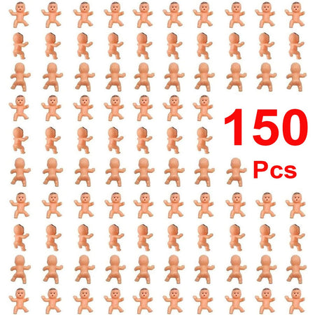 150/100/60/30Pcs Mini Plastic Babies Doll for Baby Shower Ice Cube Game Mini Baby Gender Reveal Baby shower Party Favors Decor