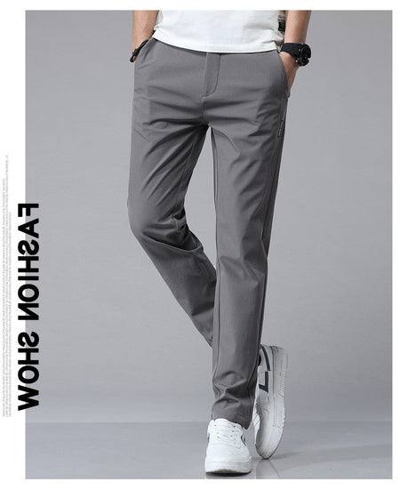 5 Colors Spring Summer Ultra-thin Men's Stretch Slim Straight Casual Pants High Quality Fashion Breathable Golf Sports Trousers