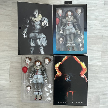 NECA Pennywise Joker Figure Stephen King's It Pennywise Joker Clown Model Halloween Horror Toy Christmas Birthday Gifts