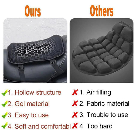 Pressure Relief Anti Slip Universal Comfortable Seat Cover Motorcycle Seat Cushion Gel Honeycomb Motorbike Accessories